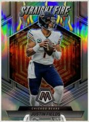 Justin Fields [Silver] #SF-JF Football Cards 2023 Panini Mosaic Straight Fire Prices