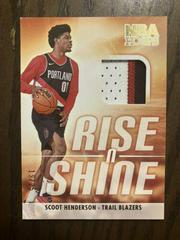 Scoot Henderson #RS-SCO Basketball Cards 2023 Panini Hoops Rise N Shine Memorabilia Prices