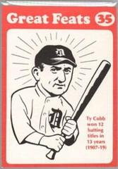 Ty Cobb [Red Border] #35 Baseball Cards 1972 Laughlin Great Feats Prices