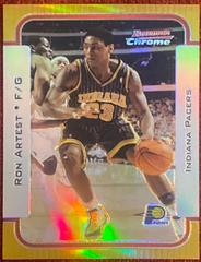 Ron Artest Chrome Gold Refractor #37 Basketball Cards 2003 Bowman Prices