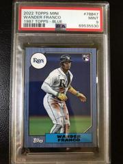 Wander Franco [Blue] #78B-47 Baseball Cards 2022 Topps Mini 1987 Prices