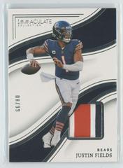 Justin Fields #50 Football Cards 2023 Panini Immaculate Patch Prices