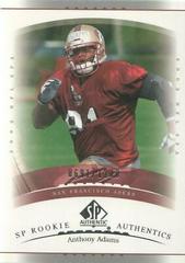 Anthony Adams #194 Football Cards 2003 SP Authentic Prices