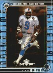 Steve McNair Football Cards 1999 Upper Deck MVP Drive Time Prices