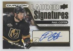 Paul Cotter [Gold] #LS-PC Hockey Cards 2021 Upper Deck Ovation Lauded Signatures Prices