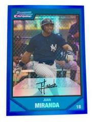 Juan Miranda [Blue Refractor] #BC150 Baseball Cards 2007 Bowman Chrome Prospects Prices