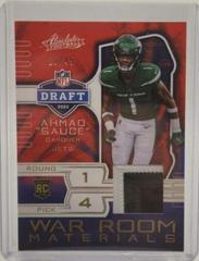 Ahmad 'Sauce' Gardner [Gold] #28 Football Cards 2022 Panini Absolute War Room Materials Prices