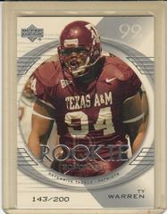 Ty Warren [Silver] #143 Football Cards 2003 Upper Deck Honor Roll Prices