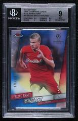 Erling Braut Haaland [Blue Refractor] #91 Soccer Cards 2019 Finest UEFA Champions League Prices