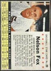 Nelson Fox [Hand Cut] #20 Baseball Cards 1961 Post Cereal Prices