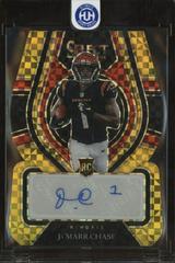 Ja'Marr Chase [Gold Die Cut] #RS-JCH Football Cards 2021 Panini Select Rookie Signatures Prices