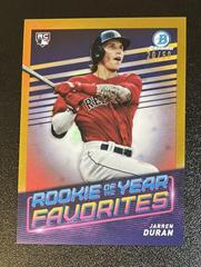 Jarren Duran [Gold] Baseball Cards 2022 Bowman Rookie of the Year Favorites Prices