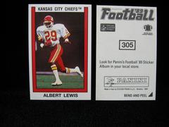 Albert Lewis #305 Football Cards 1989 Panini Sticker Prices
