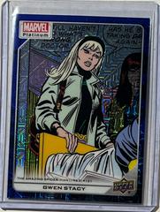 Gwen Stacy [Blue Traxx] #129 Marvel 2023 Upper Deck Platinum Prices