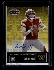 Sam Howell [Signature Gold] #37 Football Cards 2022 Panini Honors Prices