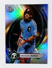 Brandon Marsh [Red Platinum Bar] #4 Baseball Cards 2022 Bowman Platinum Prices