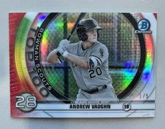Andrew Vaughn [Red Refractor] #BTP28 Baseball Cards 2020 Bowman Chrome Scouts' Top 100 Prices
