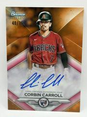 Corbin Carroll [Orange] Baseball Cards 2023 Bowman Sterling Rookie Autographs Prices