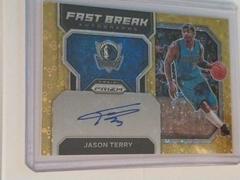 Jason Terry [Gold] #FB-JTM Basketball Cards 2022 Panini Prizm Fast Break Autographs Prices