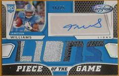Jameson Williams #PGS-JW Football Cards 2022 Panini Certified Piece of the Game Signatures Prices