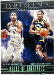 Tyrese Haliburton / Bennedict Mathurin #15 Basketball Cards 2023 Panini Origins Roots of Greatness Prices