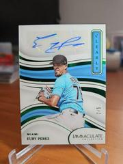 Eury Perez [Prospect Patch Autograph Green] #4 Baseball Cards 2023 Panini Immaculate Prices