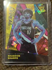 Shaedon Sharpe [Gold Cracked Ice] #8 Basketball Cards 2022 Panini Flux Appeal Prices