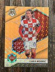 Luka Modric [Orange Fluorescent] Soccer Cards 2021 Panini Mosaic Road to FIFA World Cup Prices