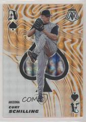 Curt Schilling [Orange Fluorescent] #ACE10 Baseball Cards 2021 Panini Mosaic Aces Prices