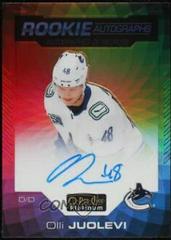 Olli Juolevi [Rainbow Color Wheel] Hockey Cards 2020 O Pee Chee Platinum Rookie Autographs Prices