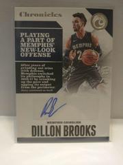 Dillon Brooks #CA-DBK Basketball Cards 2017 Panini Chronicles Autographs Prices