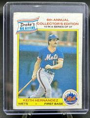 Keith Hernandez [Hand Cut] #10 Baseball Cards 1986 Drake's Prices