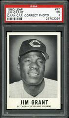 Jim Grant [Dark Cap, Correct Photo] #25 Baseball Cards 1960 Leaf Prices