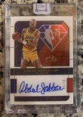 Kareem Abdul Jabbar [Gold] Basketball Cards 2021 Panini One and One 75th Team Signatures Prices