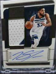 Karl Anthony Towns [Gold] Basketball Cards 2021 Panini One and One Jersey Autographs Prices