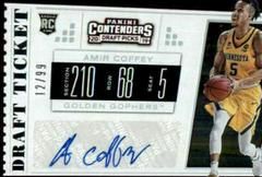 Amir Coffey [Autograph Draft] Basketball Cards 2019 Panini Contenders Draft Picks Prices