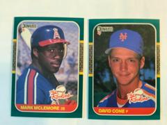 Mark McLemore Baseball Cards 1987 Donruss Rookies Prices