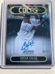 Oscar Colas [Black Atomic] #SSA-OC Baseball Cards 2022 Bowman Sterling Signage Autographs Prices
