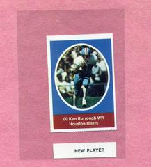 Ken Burrough Football Cards 1972 Sunoco Stamps Update Prices