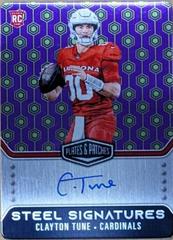 Clayton Tune [Vector] #RSSCTU Football Cards 2023 Panini Plates and Patches Rookie Steel Signatures Prices