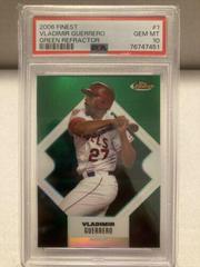 Vladimir Guerrero [Green Refractor] #1 Baseball Cards 2006 Finest Prices