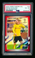Erling Haaland [Red] #49 Soccer Cards 2020 Topps Chrome UEFA Champions League Prices