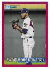 Simeon Woods Richardson [Chrome Prospect Red] Baseball Cards 2021 Bowman Heritage Prices