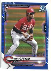 Jose Garcia [Blue Refractor] Baseball Cards 2021 Bowman Chrome Prices