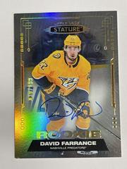 David Farrance Hockey Cards 2022 Upper Deck Stature 2021 Update Autograph Prices