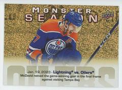 Connor McDavid [Gold] #MS-47 Hockey Cards 2023 Upper Deck Monster Season Prices