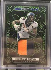 Courtland Sutton [Green] Football Cards 2022 Panini Obsidian Atomic Material Prices