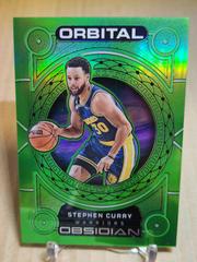 Stephen Curry [Green Flood] #10 Basketball Cards 2022 Panini Obsidian Orbital Prices