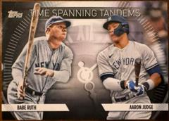 Aaron Judge, Babe Ruth Baseball Cards 2023 Topps Update Time Spanning Tandems Prices