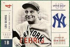 Lou Gehrig #111 Baseball Cards 2001 Upper Deck Legends of NY Prices